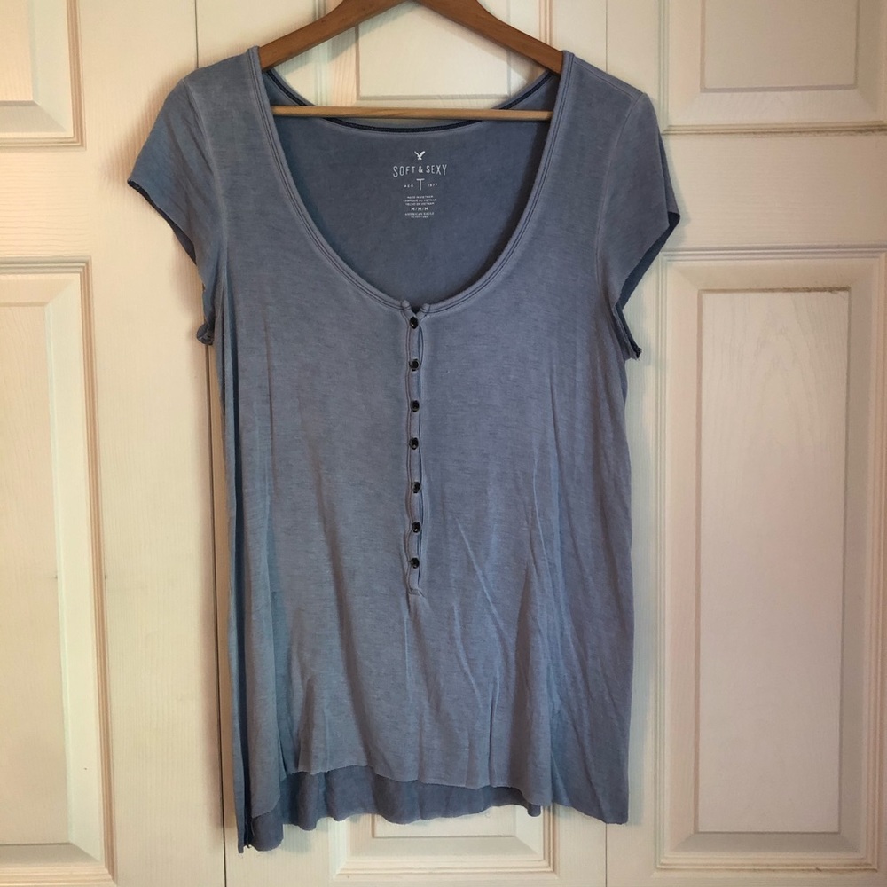 American Eagle Button Up Tee